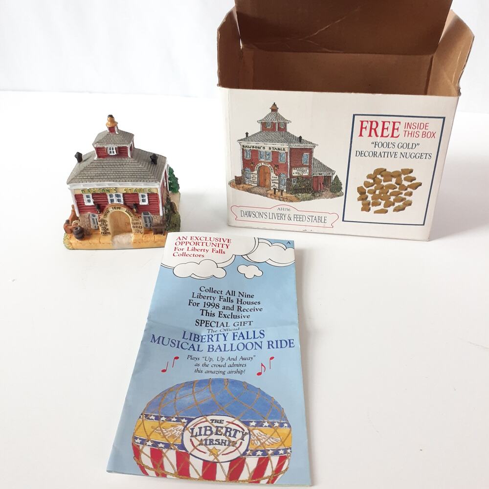 Liberty Falls Dawson's Livery & Feed Stable AH156 1998 NO GOLD Miniature